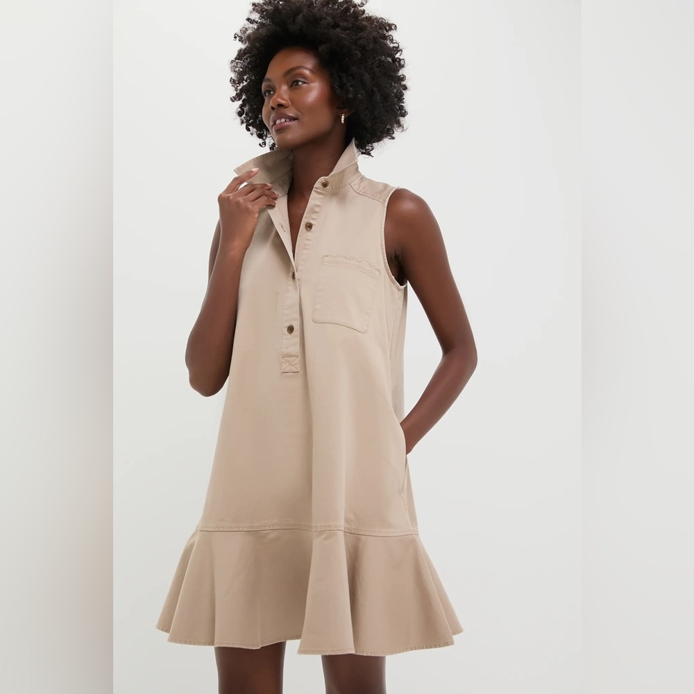 NET Tuckernuck Tan Khaki Sleeveless Callahan Dress SMALL